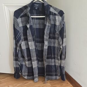 American Eagle Outfitters Dark Plaid Shirt
